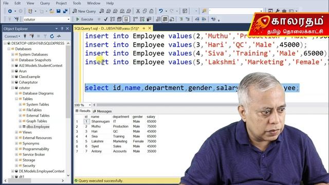 Part2 ADO Dot Net Database Connection in C# | Complete Course | Ramadurai Vasu M.A, M.Phil