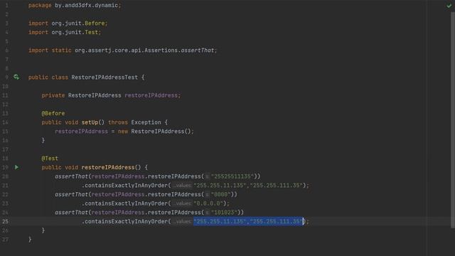 Восстановление IP-адреса leetcode