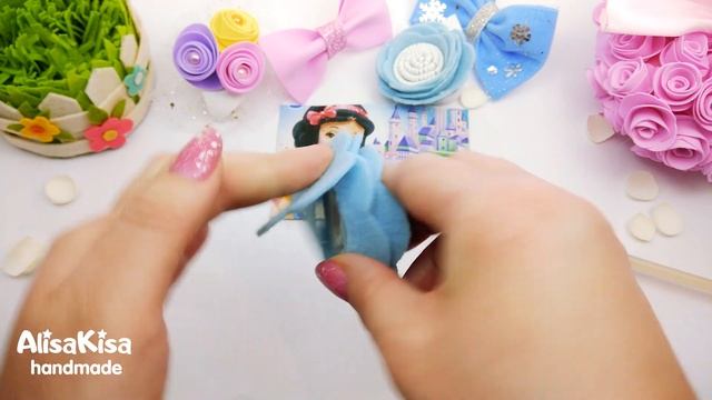 ♥ Резинки для волос - цветок с серединкой ♥ Hair ties - a flower with a center
