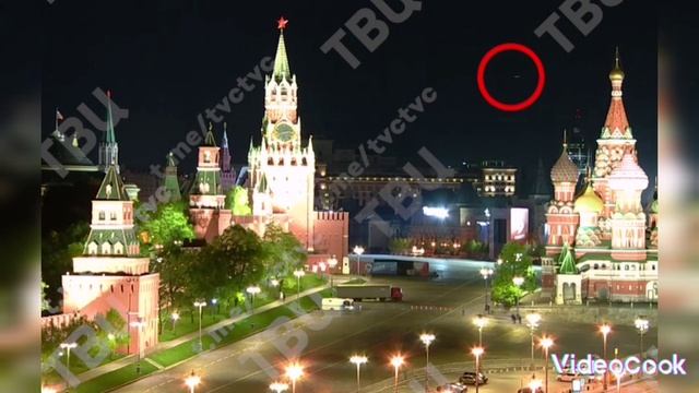 момент прилета беспилотника по Кремлю