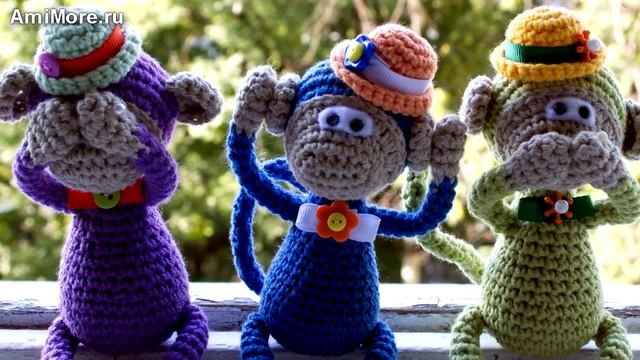 Амигуруми: схема Обезьянки. Игрушки вязаные крючком - Free crochet patterns.