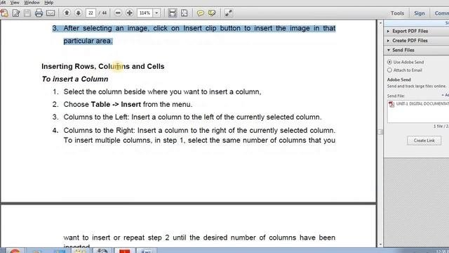 Session 4 Working With Tables In Open-Office Writer.