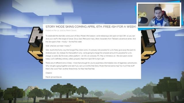 ★Minecraft Xbox 360 + PS3 - Minecraft Story Mode FREE! Skinpack & Arena Map COMING! (FREE SKINS!)★