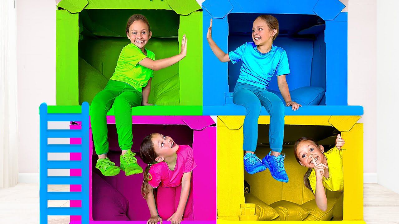 Four Color Playhouses Challenge with Maya and Mary