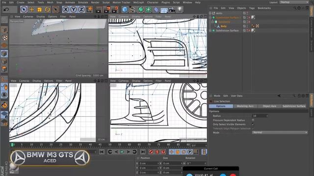 Modelling 4 BMW M3 GTS