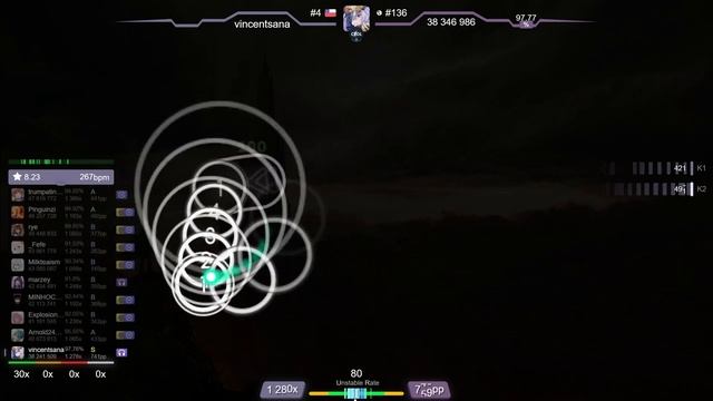 8.9⭐ vincentsana | Fellowship - Glory Days [Maki's Extra] +NC 97.65% (1006pp FC) - osu!