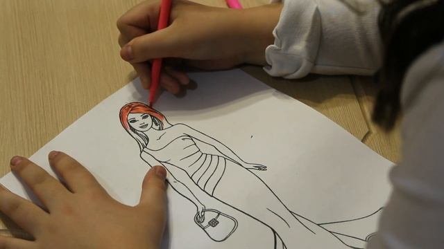 Кукла Барби раскраска