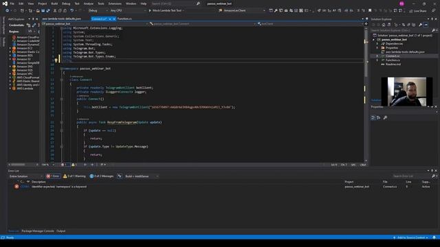 Интеграция телеграмм бота с Amazon Lex используя C# - Владислав Борищик // PASV