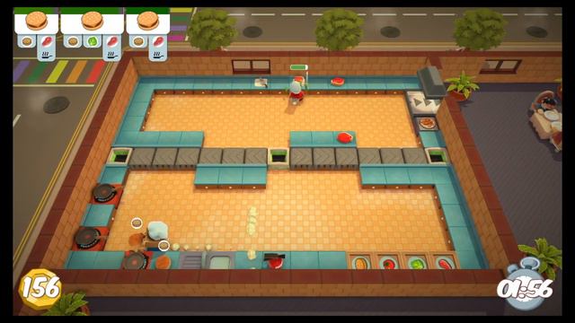[Overcooked: Level 2-4] 2-Player OUTDATED World Record Score: 308