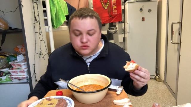 БОРЩА С АДЖИКОЙ МУКБАНГ MUKBANG