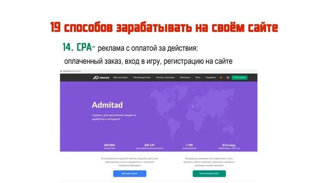 19 способов зарабатывать на своём сайте