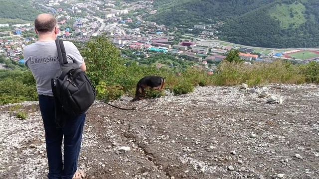 21. Выезд с щенком немецкой овчарки на сопку обозрения Петропавловск-Камчатского ( часть 1) .mp4