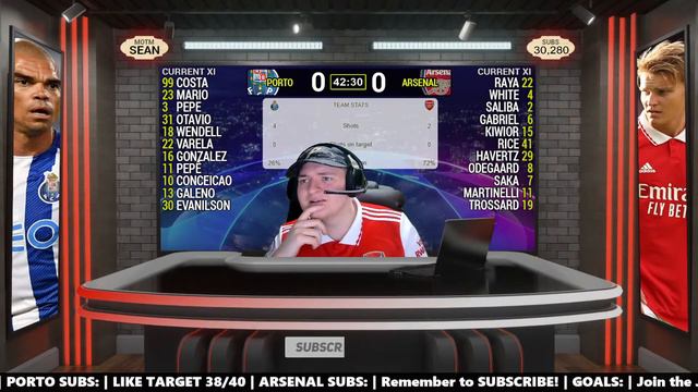 FC PORTO Vs ARSENAL Watch Along - Champions League LIVE 🔴