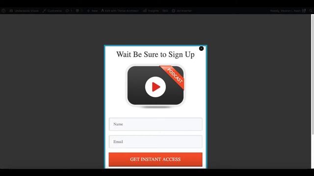 How To Make Exit Popup Wordpress [using Thrive Architect & Leads]