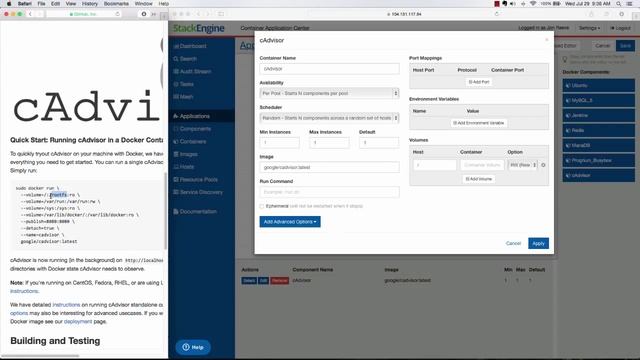 How To Deploy cAdvisor On Docker With StackEngine