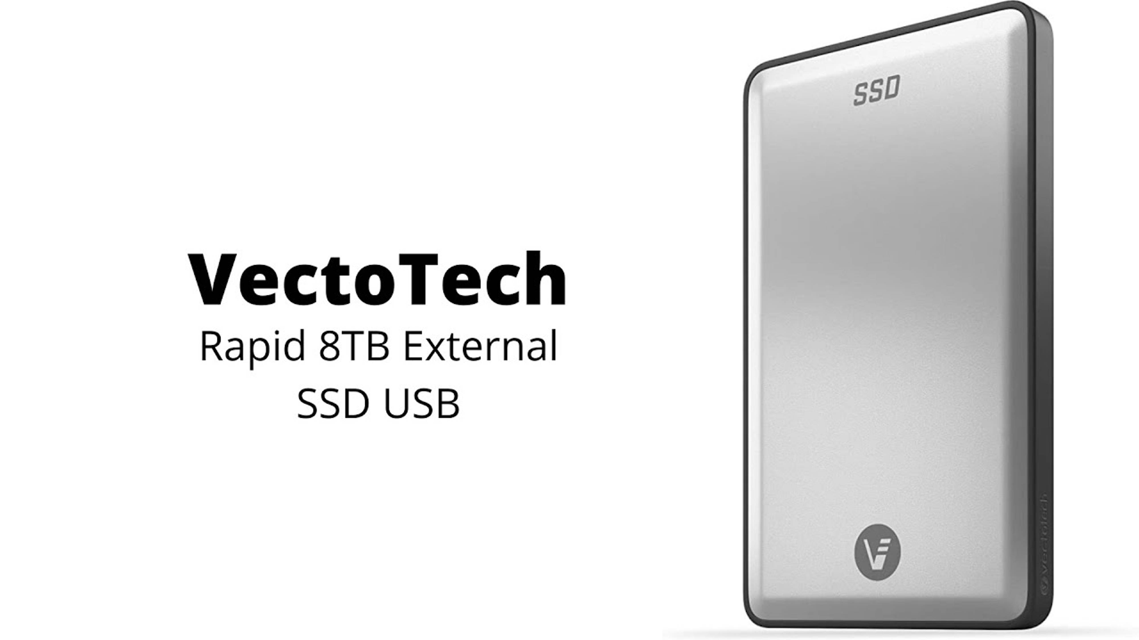 Внешний твердотельный накопитель VectoTech Rapid емкостью 8 ТБ USB-C Портативный твердотельный накоп