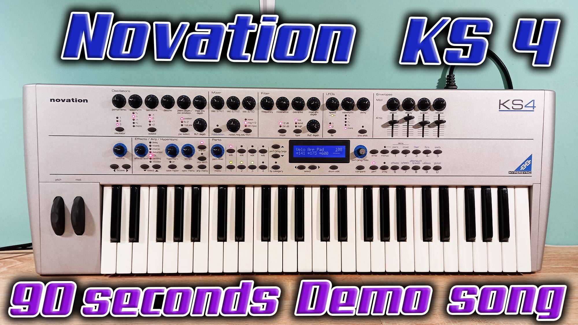 Короткое 90 секундное  демо синтезатора  Novation KS 4.  Британец, 2003 года рождения :-)