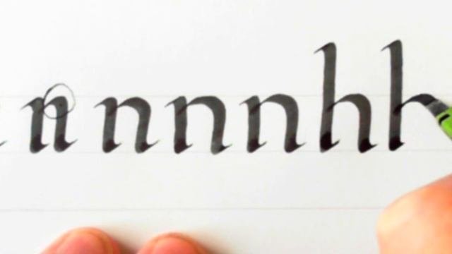 Calligraphy 19 Foundational Hand Lower Case: n h m r u a
