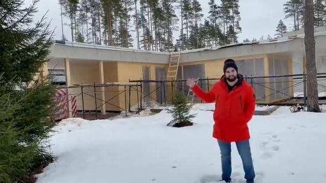 Строительство дома из безусадочного клееного бруса в КП Репинские Усадьбы