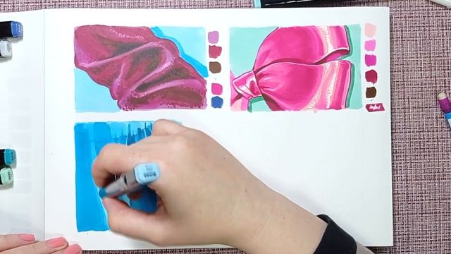 Как рисовать одежду: рисуем маркерами Artisticks складки на разной ткани