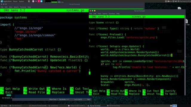 How to Add Custom System From Another File with Golang's Engo Game Engine with Terminal on Parrot S