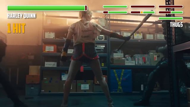 Harley Quinn vs. Thugs WITH HEALTHBARS  HD  Harley Quinn: Birds of Prey