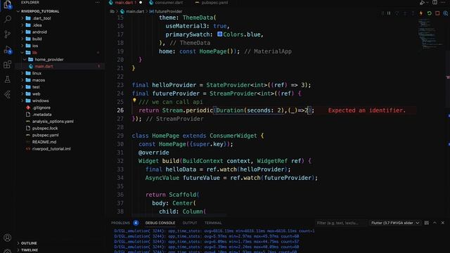 Riverpod in flutter - stream provider Lecture 4 #riverpod