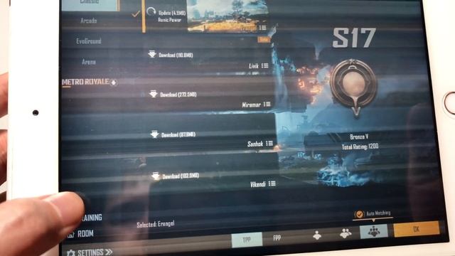 iPad mini 3 - PUBG test (Max Graphics)