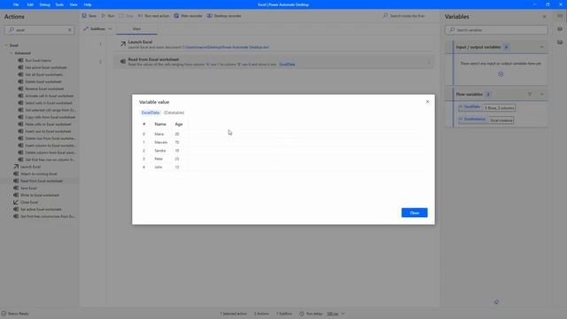 Read and Write EXCEL on Power Automate Desktop - Tutorial