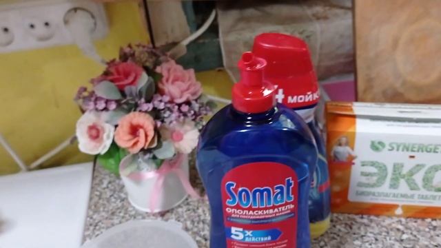 Закупки хозяйственных продуктов для посудомоечной машины и комнатных цветов))))).