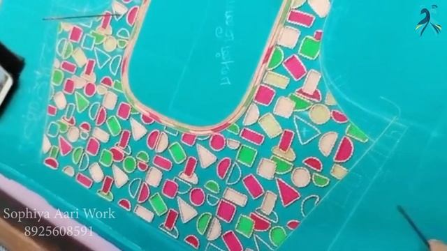 Short hand thread and zarthosi full blouse work || Sophiya Aari Work in Virudhunagar || Madurai