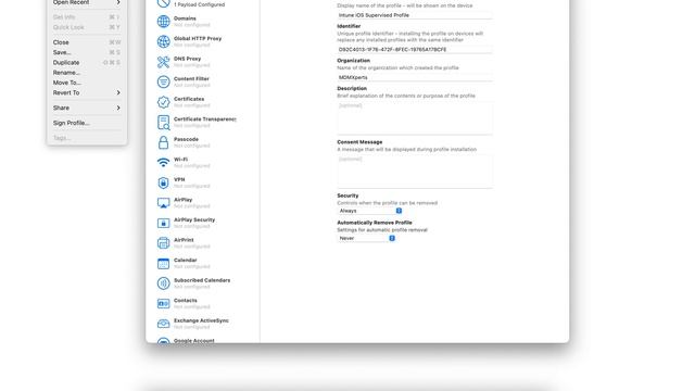 MS104 - How to Create Custom iOS Profile using Apple Configurator & Deploy to iOS device via Intune