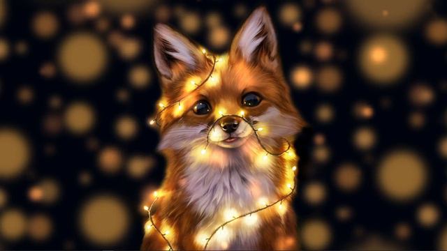 Миленькая Лисичка в Ярких Лучах Света | Super Cute Fox in Lights - Живые Обои