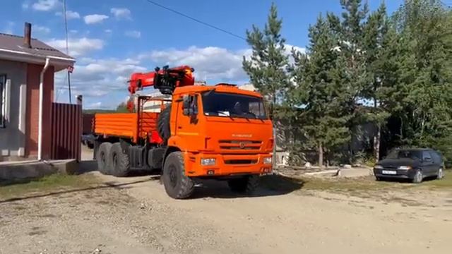 Автомобиль бортовой с КМУ Kanglim KS-1256G-2 на шасси КАМАЗ 43118-50 (Евро-5)