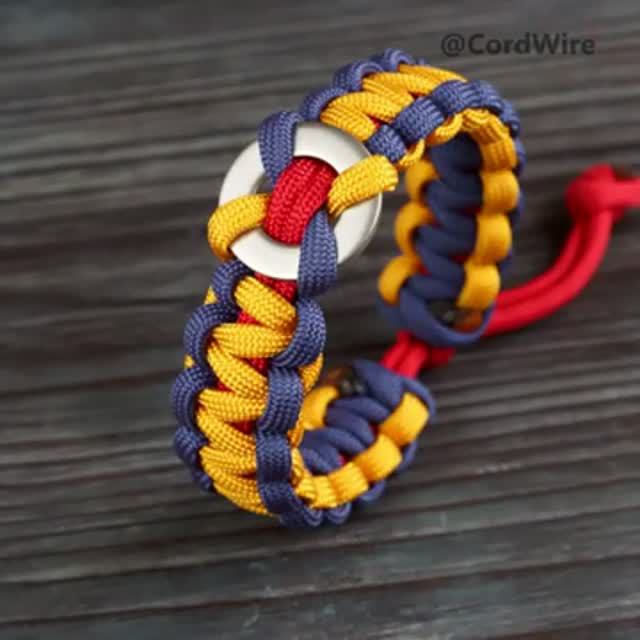 3-цветная кобра с браслетом из паракорда с плоской шайбой#shorts