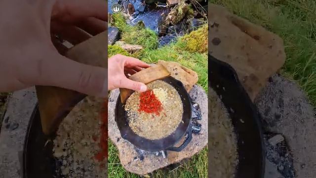 This Bacon Jam Bread is no Joke🔥#shorts #menwiththepot #asmr #food #cooking #outdoors #nature #fire