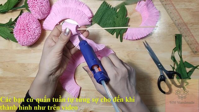 Hoa Cúc Pingpong - Hướng dẫn chi tiết cắt tỉa, tạo hình hoa Cúc Pingpong bằng giấy