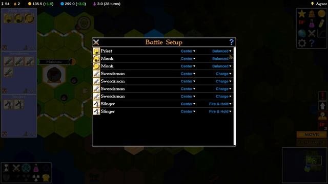 Wizard Warfare - 4 - Swordsmen and Slingers in action