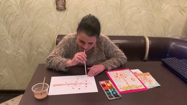 Мастер-класс по кляксографии Осень