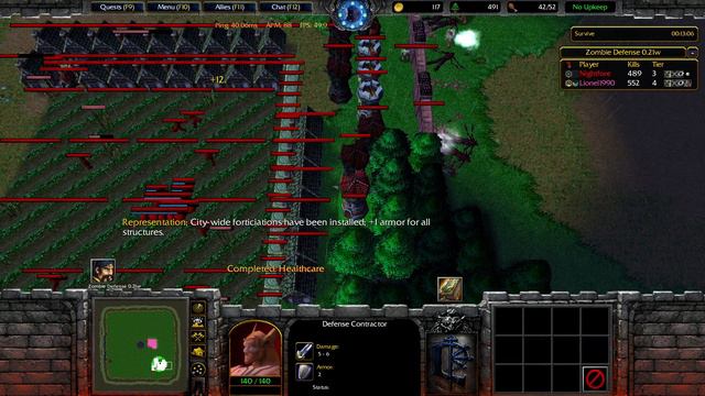 【WarCraft 3】Zombie Defense v0.21w ► Game 16 (Adept) ★ Normal | Valley (30 Minutes) ║#258║