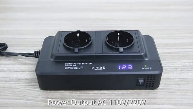 Инвертор за кола 200W 12V към 220V + 4 * USB
