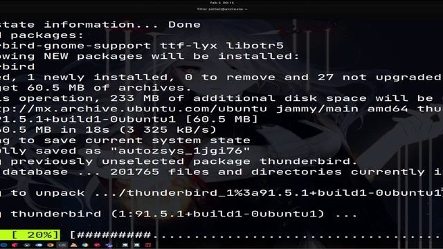Ubuntu 22.04 Mozilla Thunderbird