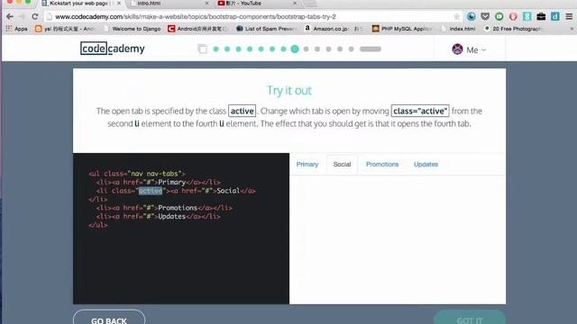 輕輕鬆鬆學寫網站＆寫program 19. Bootstrap Nav Tabs