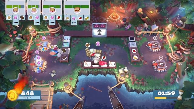 overcooked 2 campfire cook off 2-3 switch 3players 2064 ( ellica, ohongki and Ju2 )