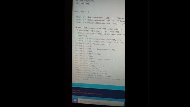 DHT11 with ESP32 on WebServer.