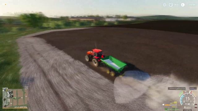Возим коров на ферму вносим известь на поле на мтз 3522 # 11 Farming Simulator 2019 / FS 19