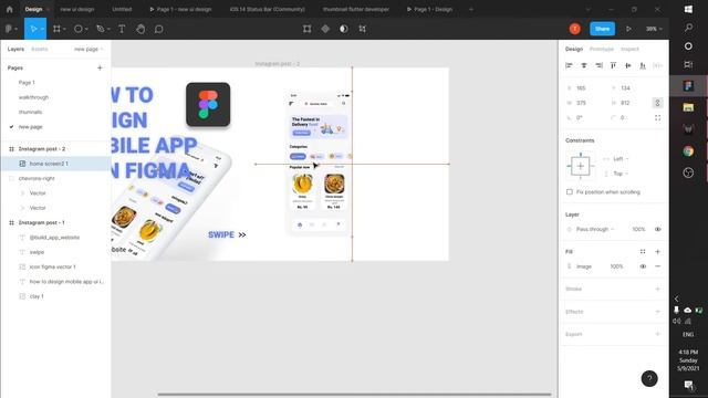 How to make instagram post in figma | Figma 2021 | Instagrma post just 10 minutes