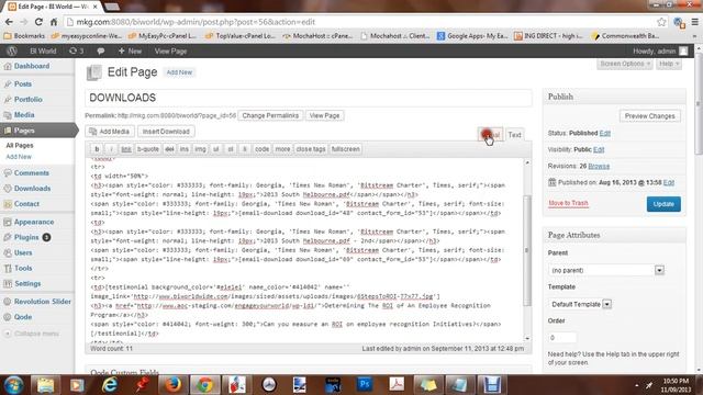 Edit a Wordpress page in HTML | Affordable Websites from /www.myeasypconline.com