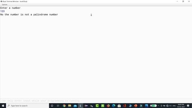 ? Palindrome Number  while loop  Iterative Construct In Java