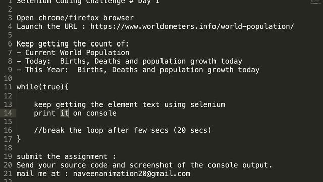 Day 1 - Selenium Coding Challenge (Dynamic Element & Xpath) - By Naveen AutomationLabs